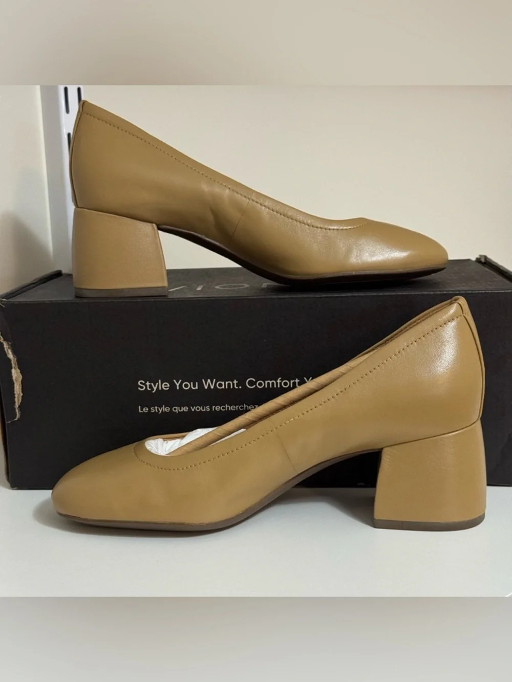 Vionic Womens Size 6 Carmel Pumps 2in Heel Comfort Shoes Slip On leather - Picture 5 of 6